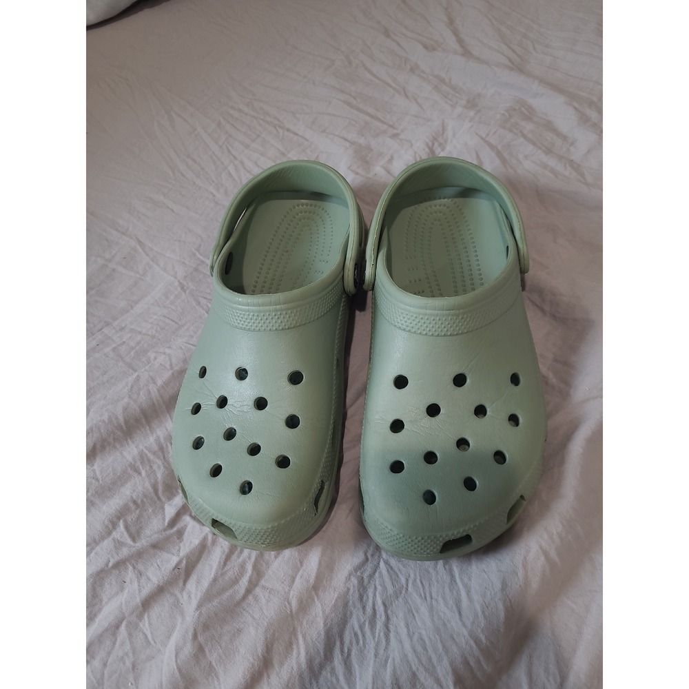 Crocs Classic Men SZ 8 Women SZ 10 Sage Green Clogs comfort casual slip on shoes